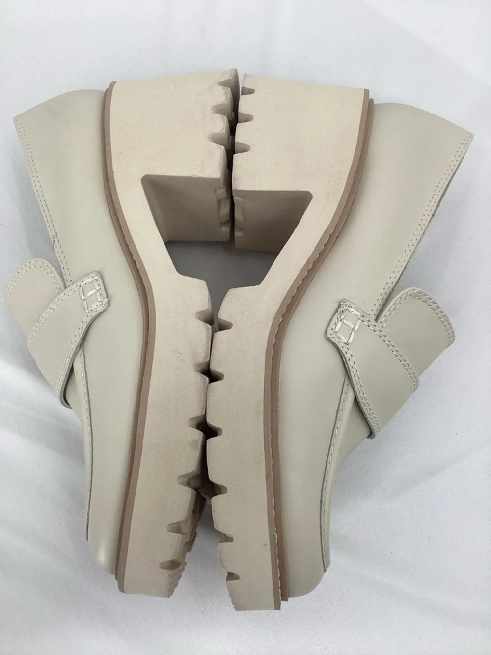 Dolce Vita Halona Lug-Sole Cream Platform Loafer